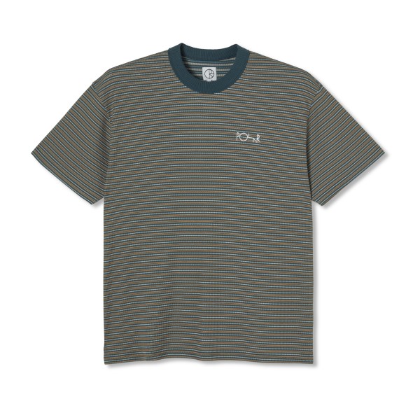 Polar Skate Co. Stripe Shin T-Shirt (Teal)