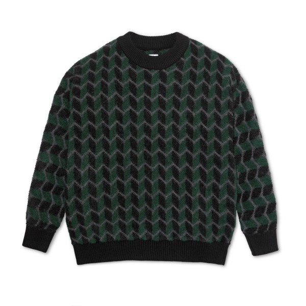 Polar Skate Co. Zig Zag Knit Sweater (Black/Dark Teal)
