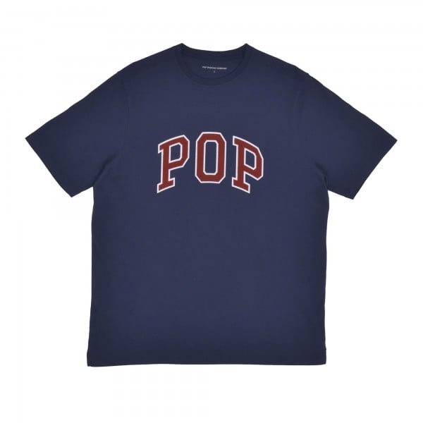 Pop Trading Company Arch T-Shirt (Navy/Fired Brick)