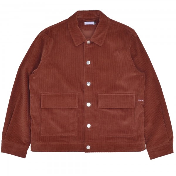 Logan Midi Shirt Dress Full Button Jacket (Fired Brick)