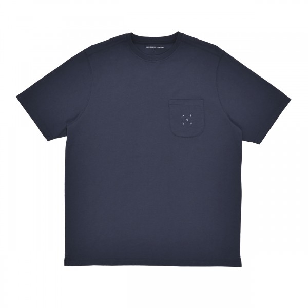 Logan Midi Shirt Dress Pocket T-Shirt (Navy/Viola)