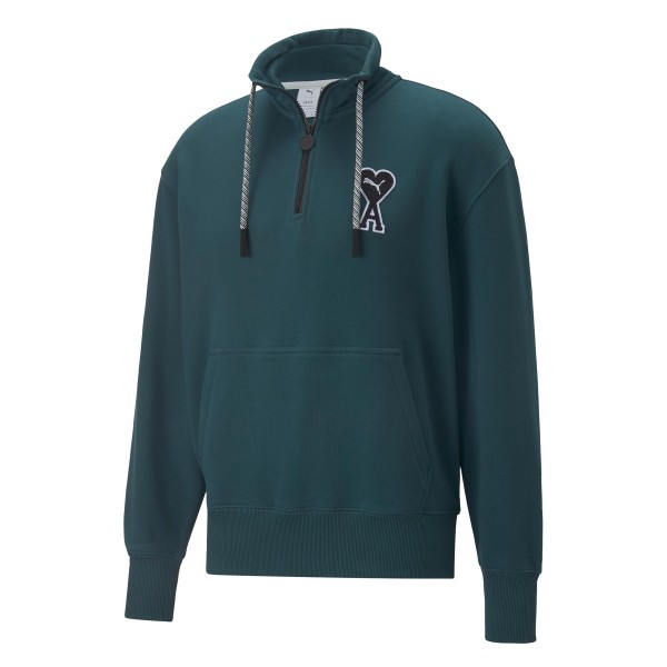 Puma x AMI Half Zip Sweatshirt (Varsity Green)