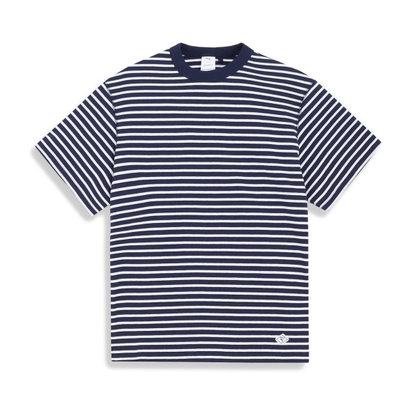 PUMA x nanamica Striped T-Shirt (Navy)