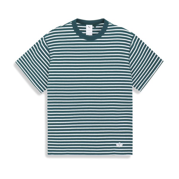 PUMA x nanamica Striped T-Shirt (Varsity Green)