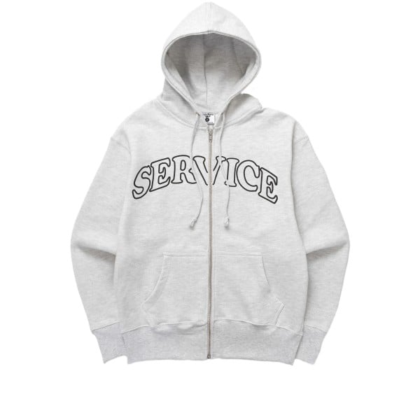 Service Works Arch Logo Zip Hooded Sweatshirt (Ash)