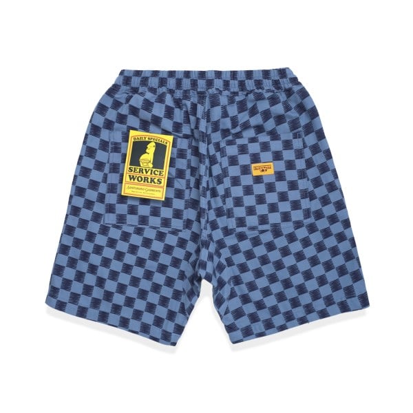 Service Works Canvas Chef Shorts (Blue Checker)