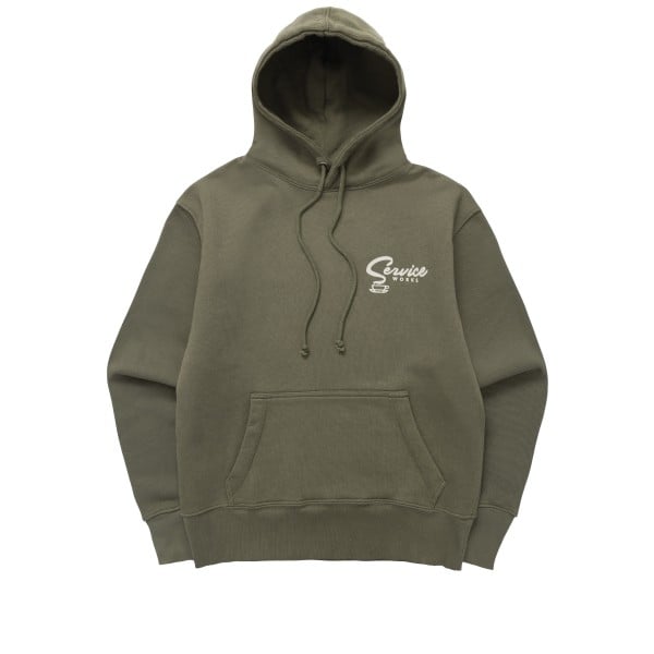 Service Works Espresso Pullover Hooded Sweatshirt (Olive)