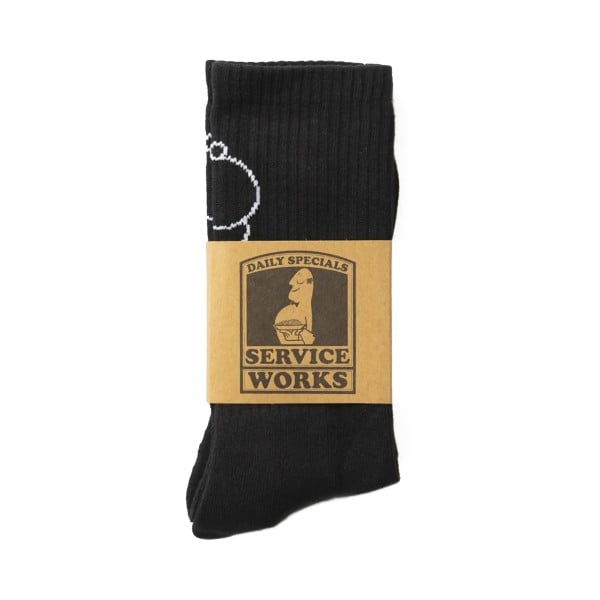 Service Works Salt + Pepper Socks (Black)