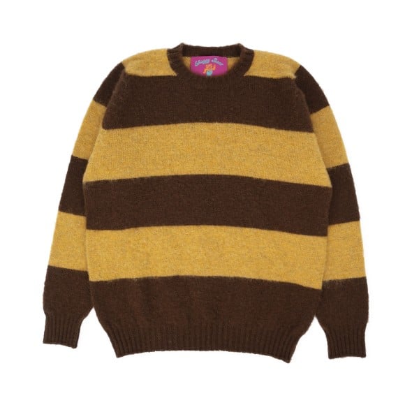 Howlin' Shaggy Bear Chunky Stripes Jumper (Brownish)