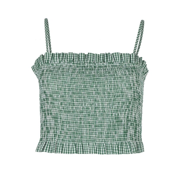 Shrimps Rusty Top (Small Gingham Green/White)