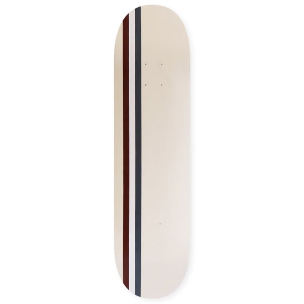 Skateboard Café Stripe Skateboard Deck 7.75" (Cream/Burgundy/White/Navy)