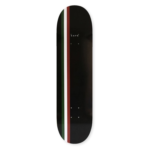 Skateboard Café Stripe Skateboard Deck 8.0" (Black/Burgundy/White/Forest)