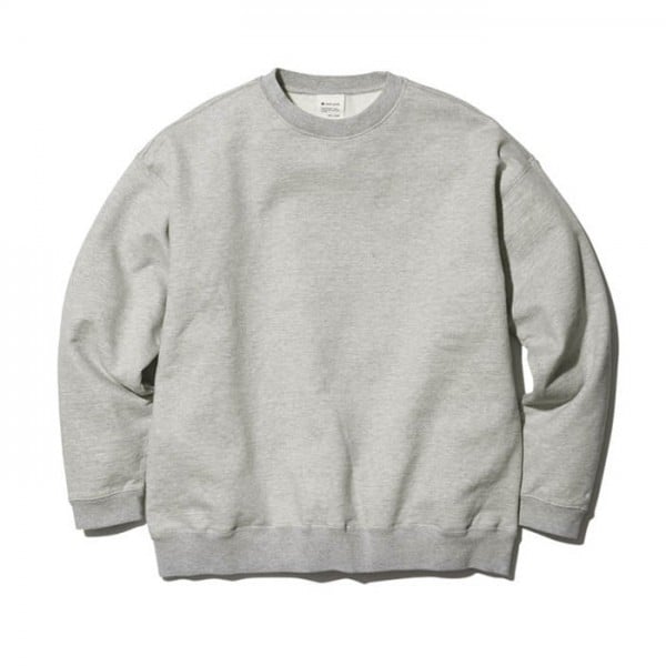 Snow Peak Recycled Cotton Crew Neck Sweatshirt (Medium Grey)