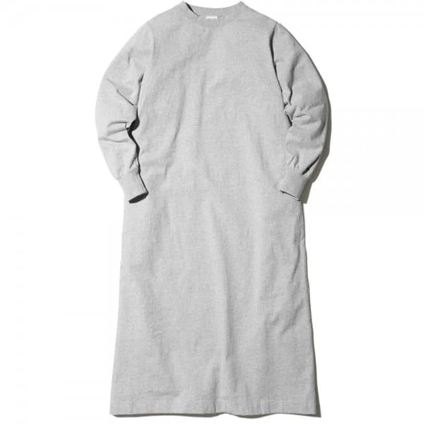 Snow Peak Recycled Cotton Heavy Long Sleeve Dress (Medium Grey)
