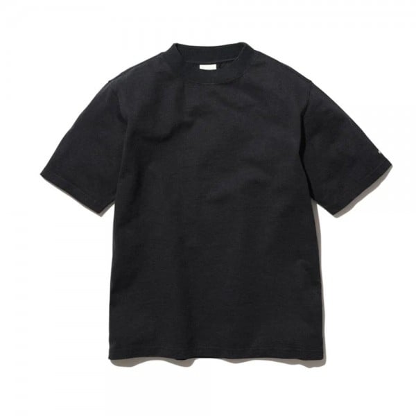 Snow Peak Recycled Cotton Heavy Mockneck T-Shirt (Black)