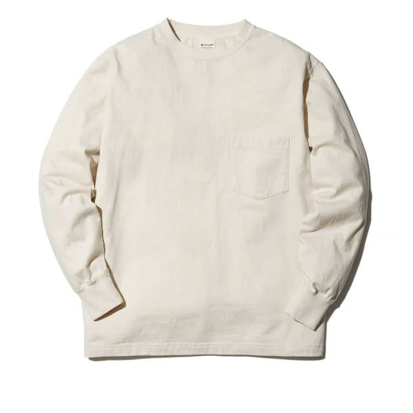 Snow Peak Recycled Cotton Long Sleeve T-Shirt (Ecru)