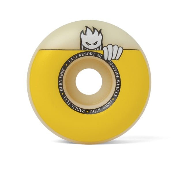 Spitfire x Last Resort AB Formula Four Radial Full 97DU Skateboard Wheels 56mm (Yellow)