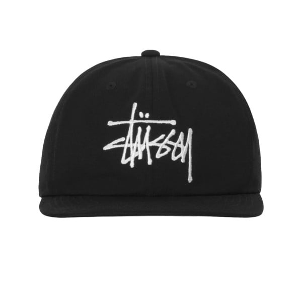Stussy Mid-Depth Basic Strapback Cap (Black)