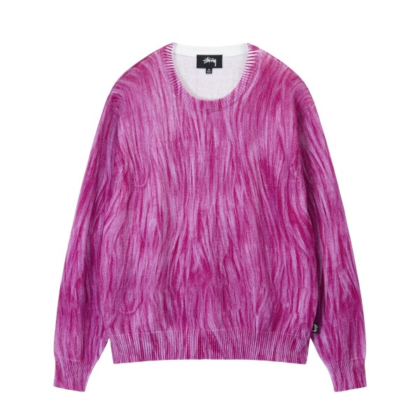Stussy Printed Fur Sweater (Pink)