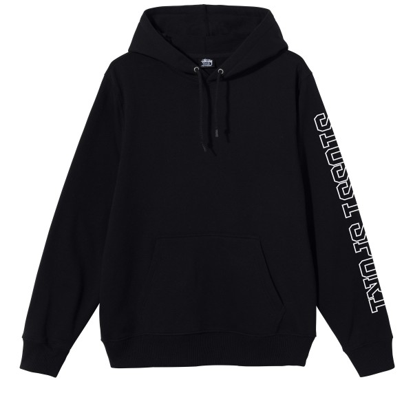 Stussy Sport Applique Pullover Hooded Sweatshirt (Black)