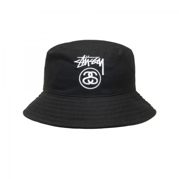 Stussy Stock Lock Deep Bucket Hat (Black)