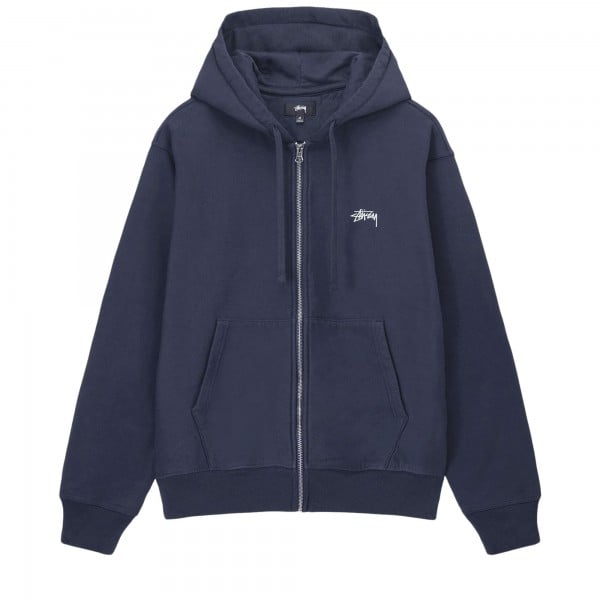 Stussy sleeveless Logo Zip Hooded Sweatshirt (Navy)