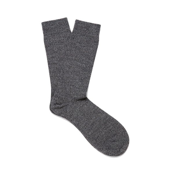 Sunspel Chunky Merino Sock (Grey Twist)