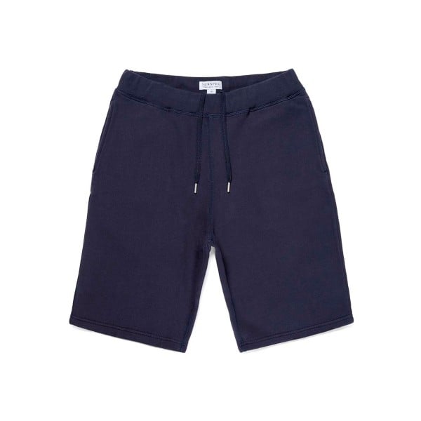 Sunspel Cotton Loopback Shorts (Navy)
