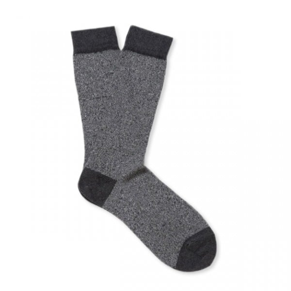 Sunspel Organic Cotton Sock (Grey Marl)