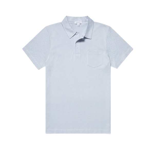 Sunspel Riviera Polo Shirt (Pastel Blue)
