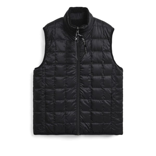 TAION Mountain Reversible Down x Boa Fleece Vest (Black/Black)