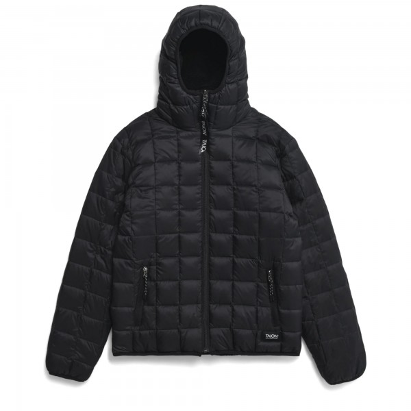 TAION Mountain Reversible Down x Boa Hooded Fleece Jacket (Black/Black)