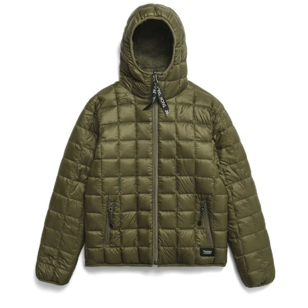 TAION Mountain Reversible Down x Boa Hooded Fleece Jacket (Olive/Dark Olive)