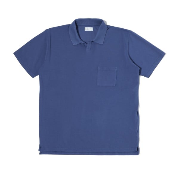 Universal Works Vacation Polo Shirt (Piquet Blue)