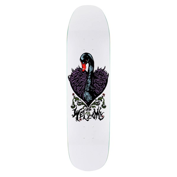 Welcome Black Swan Son Of Moontrimmer Skateboard Deck 8.25" (White)