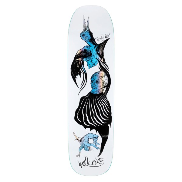 Welcome Ryan Lay Pro Isobel Stonecipher Skateboard Deck 8.6" (White/Prism Foil)