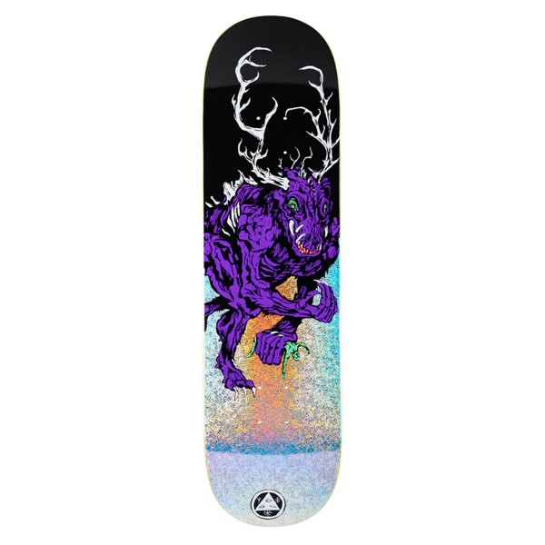 Welcome Wendigo Evil Twin Skateboard Deck 8.5" (Black/Glitter Foil)