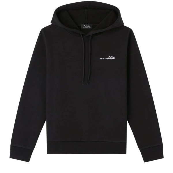 Women's A.P.C. Item Pullover Hooded Sweatshirt (Black)