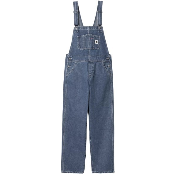 Women's Carhartt WIP Bib Overall Straight (Blue Stone Washed)