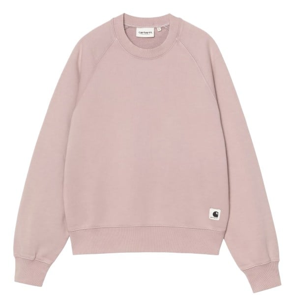 Women's Carhartt WIP Hudson Crew Neck Sweatshirt (Daphne, Chalk Wash)