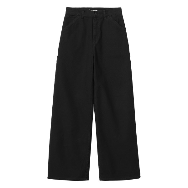 Women's Carhartt WIP Jens Stretch Canvas Pant (Black Stone Washed)