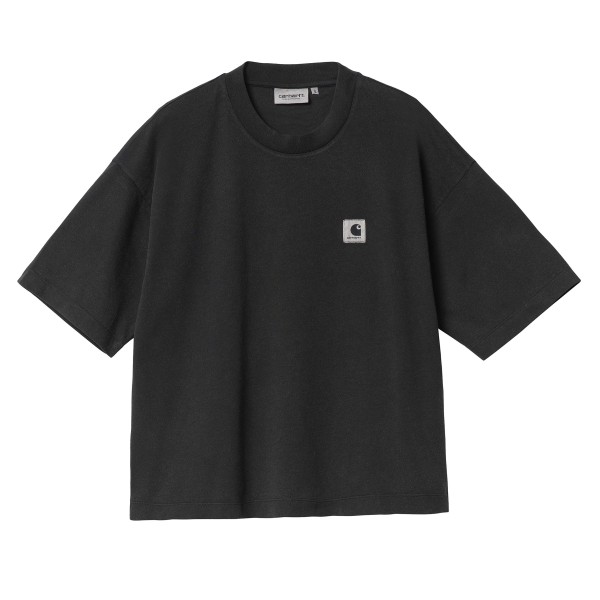 Women's Carhartt WIP Nelson T-Shirt (Black Garment Dyed)