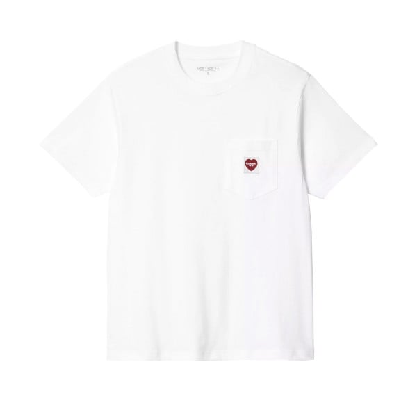 Women's Carhartt WIP Pocket Heart T-Shirt (White/Red)