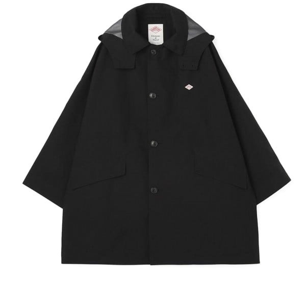 Women's Danton 3Layer Cloth Hooded Balmacaan Coat (Black)