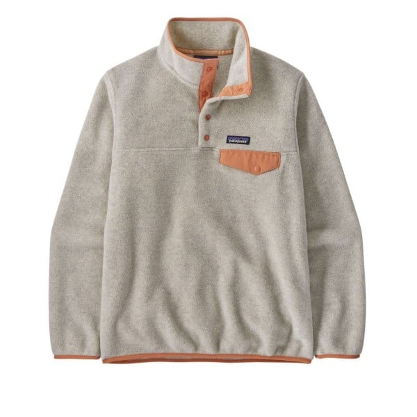 Women's Patagonia LW Synchilla Snap-T Pullover Fleece (Oatmeal Heather w/Heirloom Peach)
