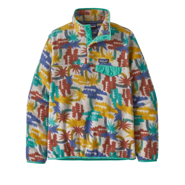 Women's Patagonia LW Synchilla Snap-T Pullover Fleece (Tree Connection Big: Fresh Teal)