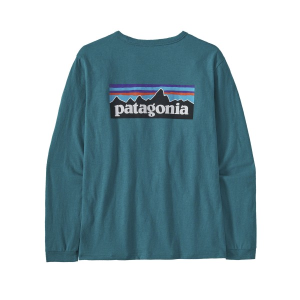 Women's Patagonia P-6 Logo Responsibili-Tee Long Sleeve T-Shirt (Belay Blue)