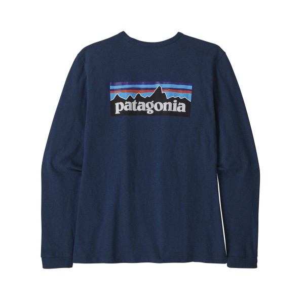 Women's Patagonia P-6 Logo Responsibili-Tee Long Sleeve T-Shirt (Tidepool Blue)