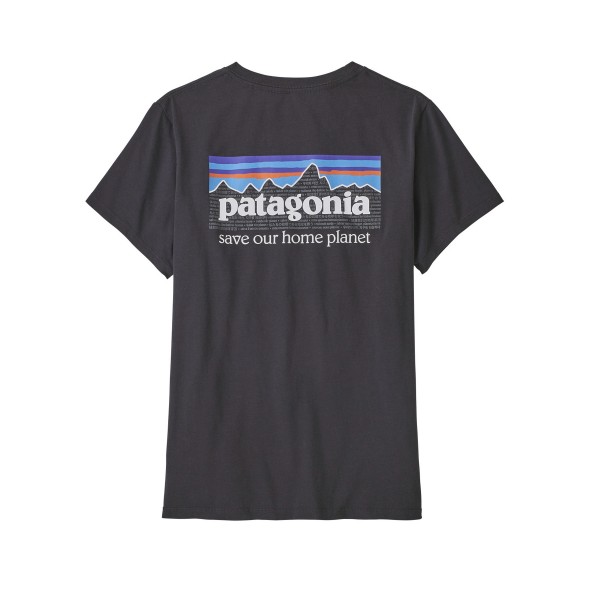 Women's Patagonia P-6 Mission Organic T-Shirt (Ink Black)