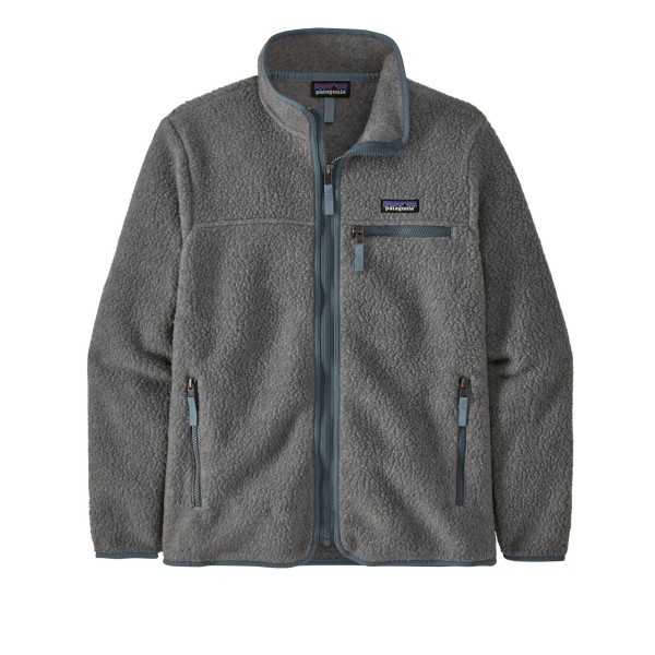 Women's Patagonia Retro Pile Fleece Jacket (Salt Grey w/Light Plume Grey)